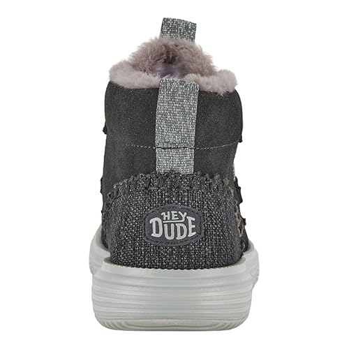 Hey Dude Reyes Suede Boot Grey Size 8 | Women's Boots | Women's Pull on Boots | Comfortable & Light-Weight