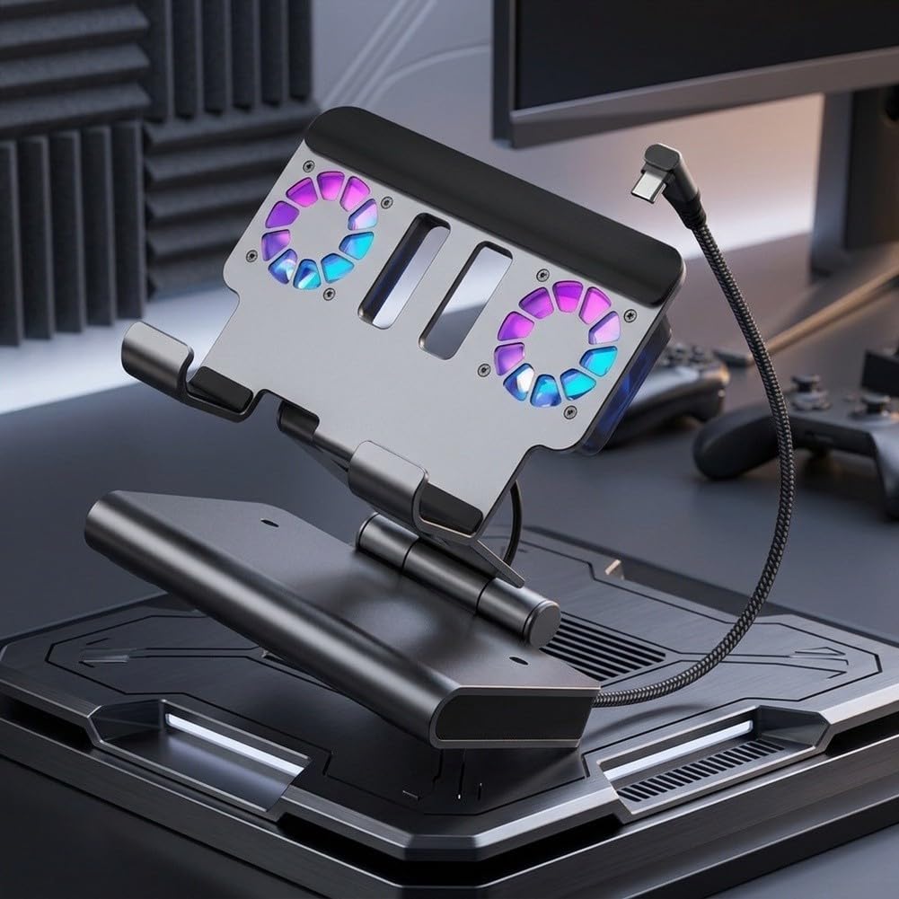 Raffreddamento per OneXPlayer con doppia ventola di raffreddamento 4K per | Doppia ventola da 6000 giri/min, previene il surriscaldamento, gioco intenso per sessioni, funzionamento silenzioso