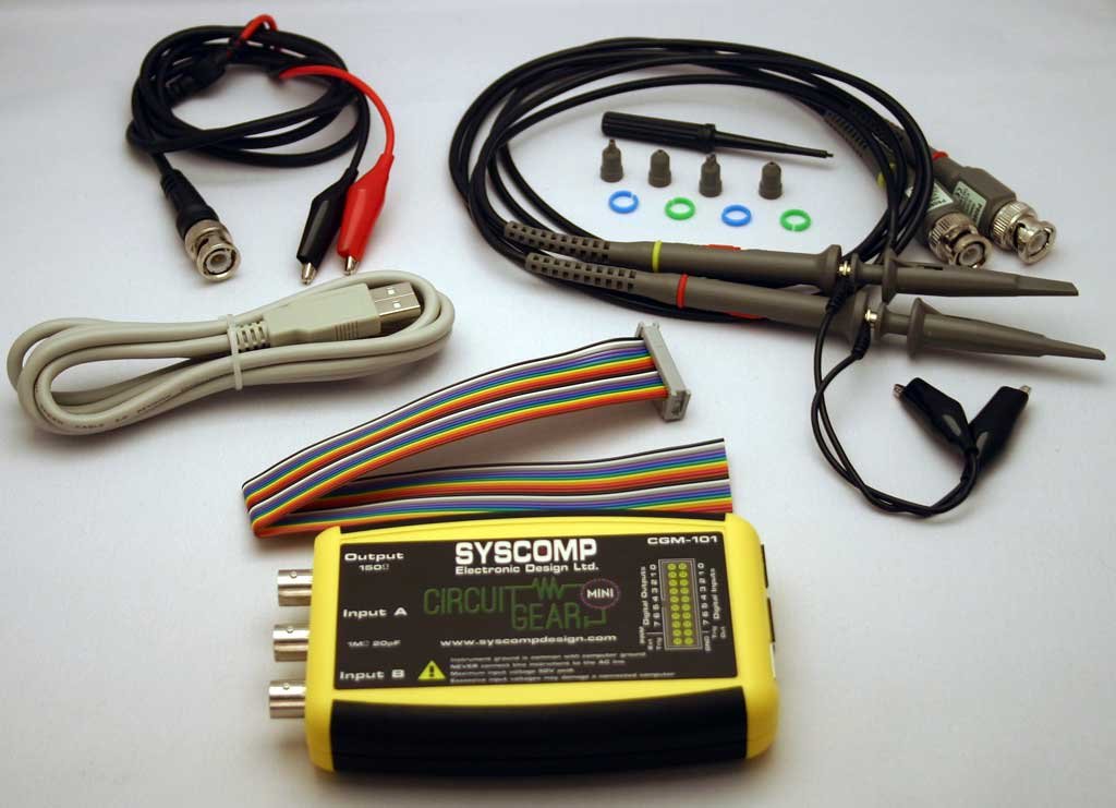 CGM-102, Open Source Multi-Function 2MS/s Dual Channel, 11-bit USB Oscilloscope Kit