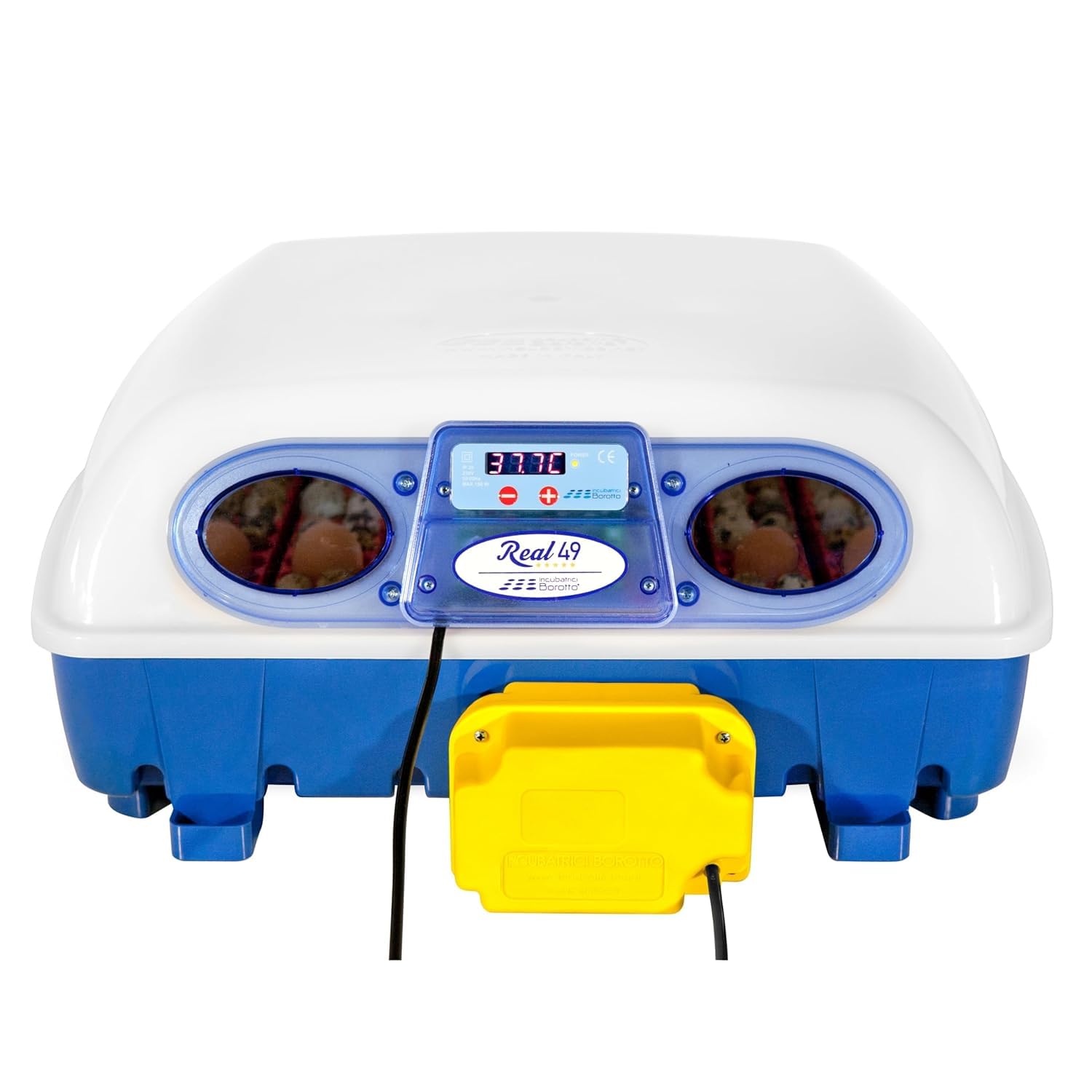 Borotto Real 49 Automatique | Couveuse Oeuf Automatique 49 ou 196 Petit avec Retournement Automatique et Contrôle de la Température | Made in Italy