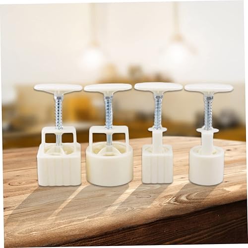 Miniatura 7 de HOMSFOU 32 piezas de prensa de galletas de pastel de flores, decoración de bricolaje pastel de luna de rosa, molde de postre de flores, prensa de