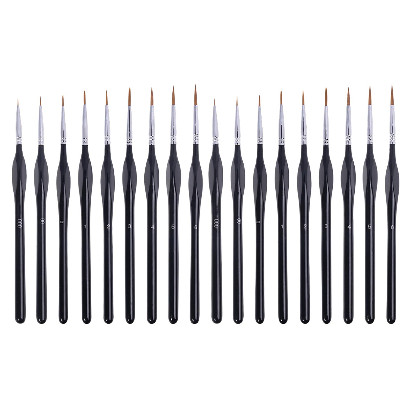 Ensemble de 18 pinceaux pour détails Fins, Petits modèles, pinceaux pour Figurines 40k, pinceaux Miniatures pour Acrylique, Aquarelle, Huile, Visage, Ongles, Dessin au Trait