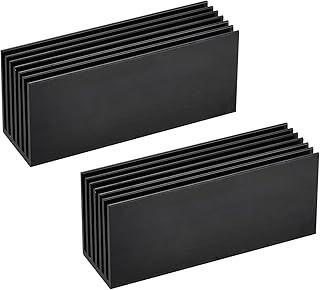 MECCANIXITY 2 Pack M.2 SSD Heatsink Cooler Alloy Aluminum Heat Sink Cooling Sink for PC, 70x22x30mm, Black