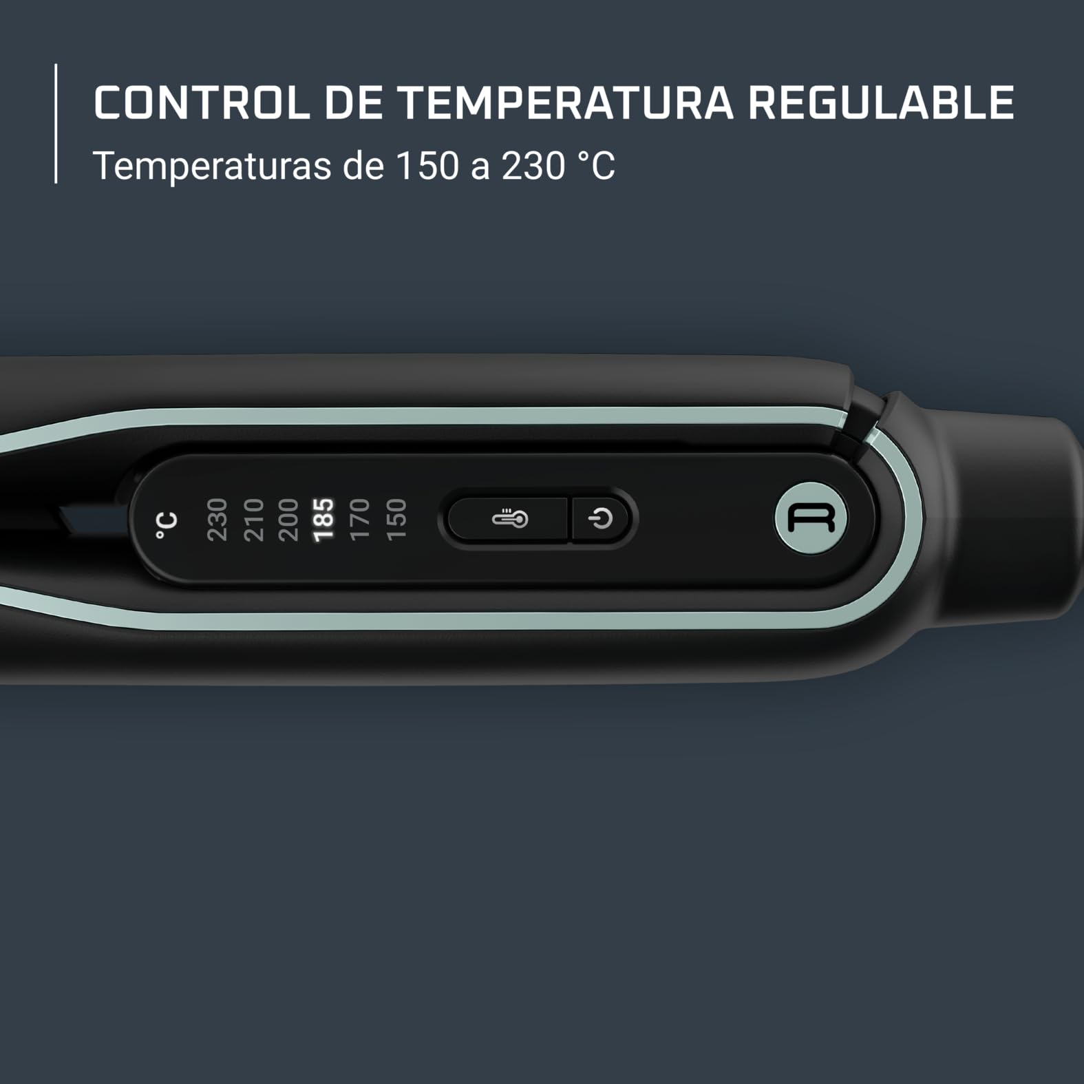 Rowenta Thermostyle, Plancha de Pelo Iónica 2 en 1, Revestimiento de Titanio y Cerámica, Alisado y Rizado con Resultados Duraderos, Temperatura Ajustable hasta 230°C, SF7120