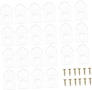 VOSAREA 1 Set Mirror Clip Plastic Shot Glass Wardrobe Shelves Clips for Hangers Glass Shelf Clips Glass Shelf Supports Cabinet Glass Clips Fixing Glass Clips Glass Clamps Clips with Screws