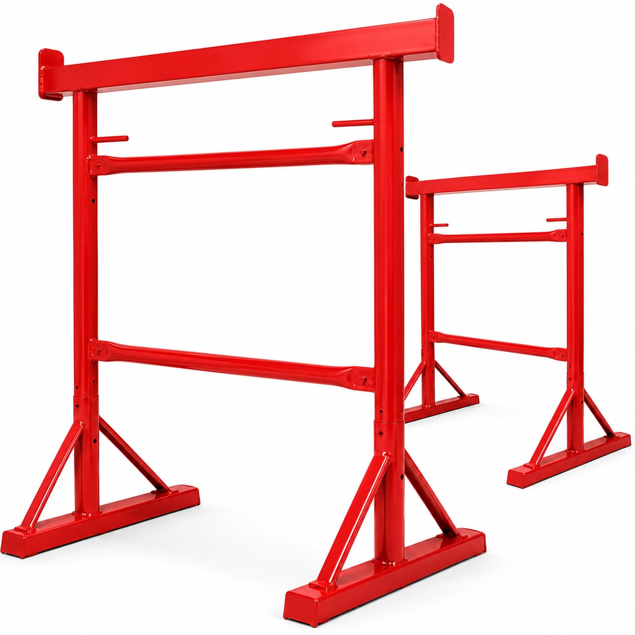 2 x Builders Trestles Size NO.3, Adjust from 1.0m, 1.8m (Trestle Band Stands) SWL 690kg Made in The UK