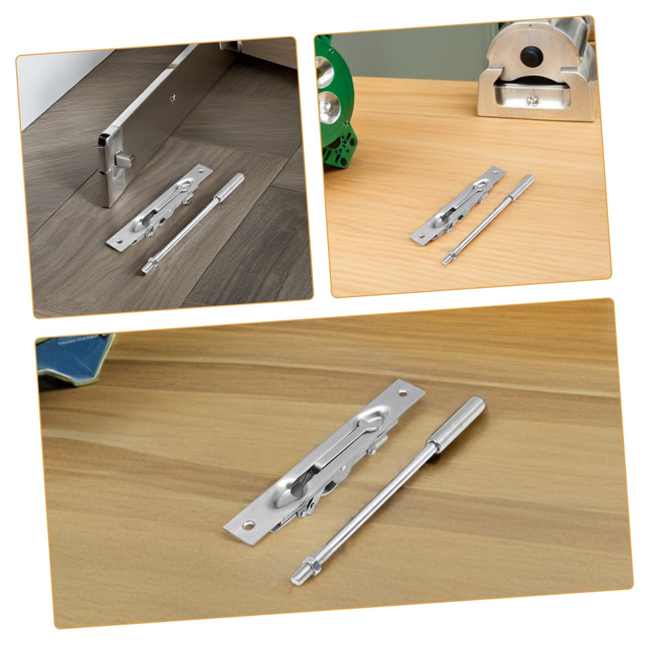 Gatuida Chiavistello Scorrevole per Porte Interne ed Esterne Acciaio Inox 304 Leva di Chiusura Antifurto per Case Negozi e Ferramenta per Porte d'Ingresso Argento