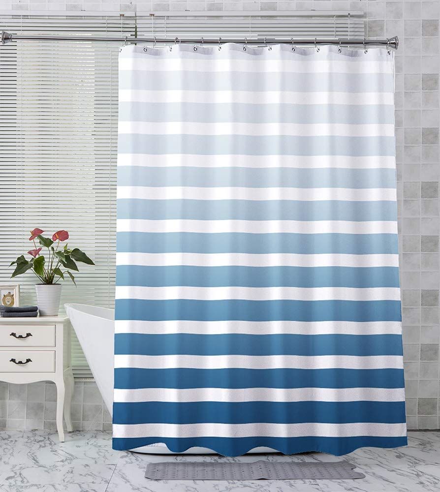 Blue Shower Curtains Fabric Curtains & Drapes 2023