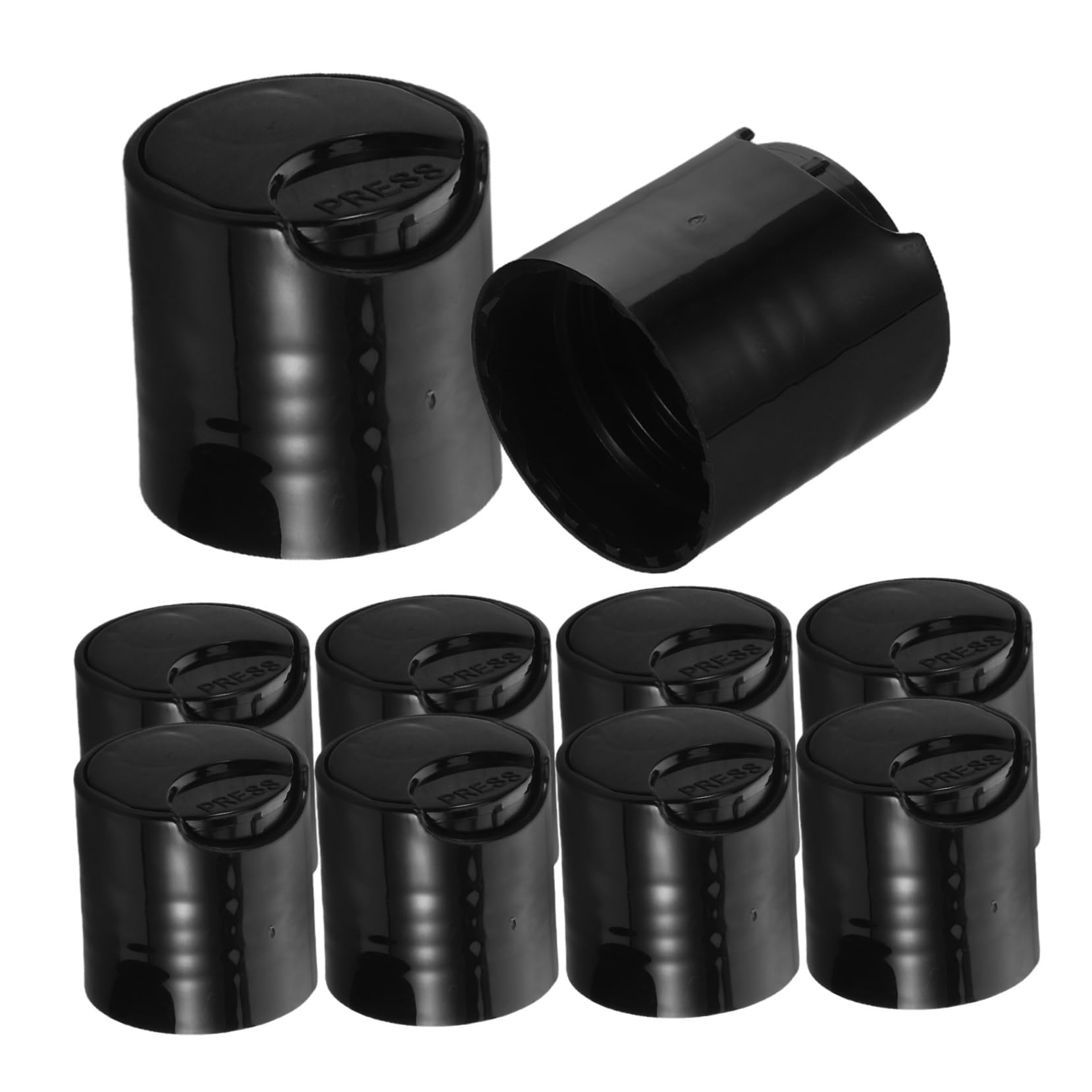 Ipetboom 50pcs Durable Flat Bottle Pump Dispenser Caps Lids for Plastic Bottles for Shampoo Lotion and Liquid Containers Versatile and Reliable for Home and Commercial Use
