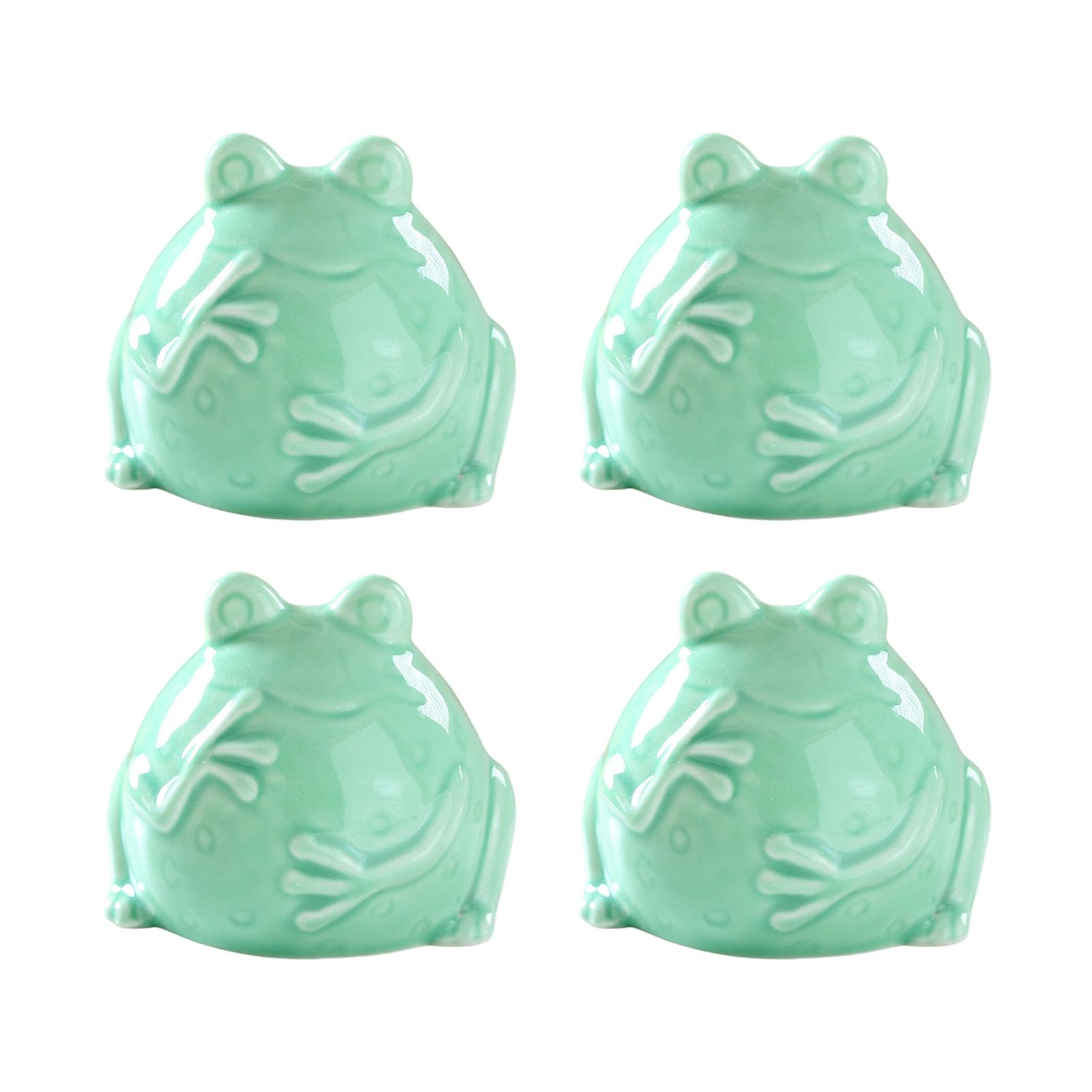 Jazuaiao 4PCS / Set Water Inspired Toilet Bolt Covers Ceramic Fun Bathroom Decorating Supplies Toilet Decoration