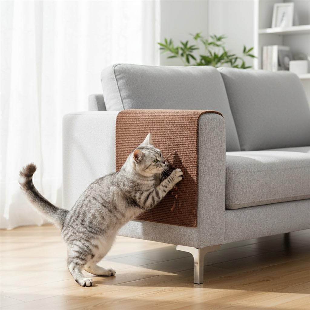 Sofa Cat Scratch Protector, Anti Scratch Furniture Protector for Cats, Self-Adhesive Mat to Prevent Scratching, Durable Cat Protection for Sofa, Easy to Apply Protectors Covers All Corners & Surfaces — image 1
