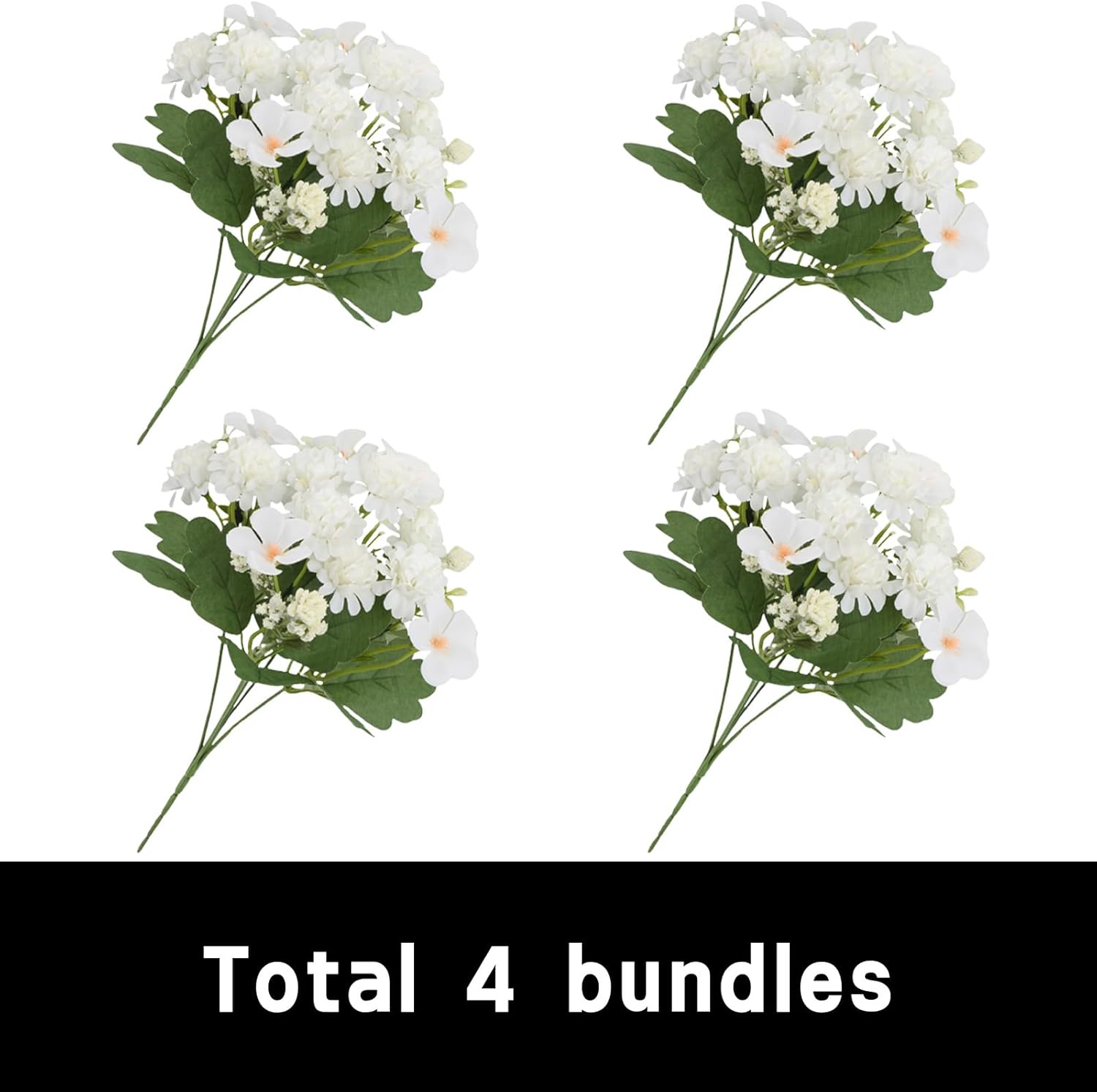 Four bundles of astylishome artificial chrysanthemum flowers