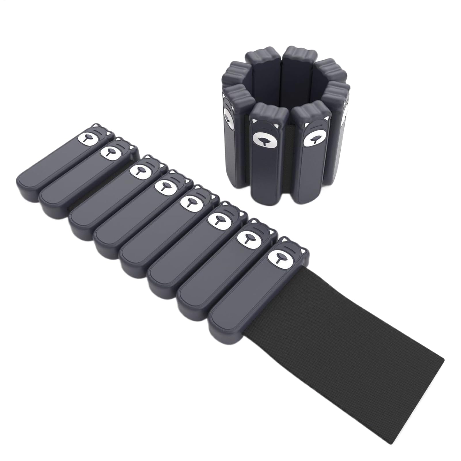 Pesos usables para piernas y brazos, tobillos y muñecas, conjunto | 2x pulsera de silicona - Cinturón, equipo Pilates, fitness y entrenamiento para caminar, ballet