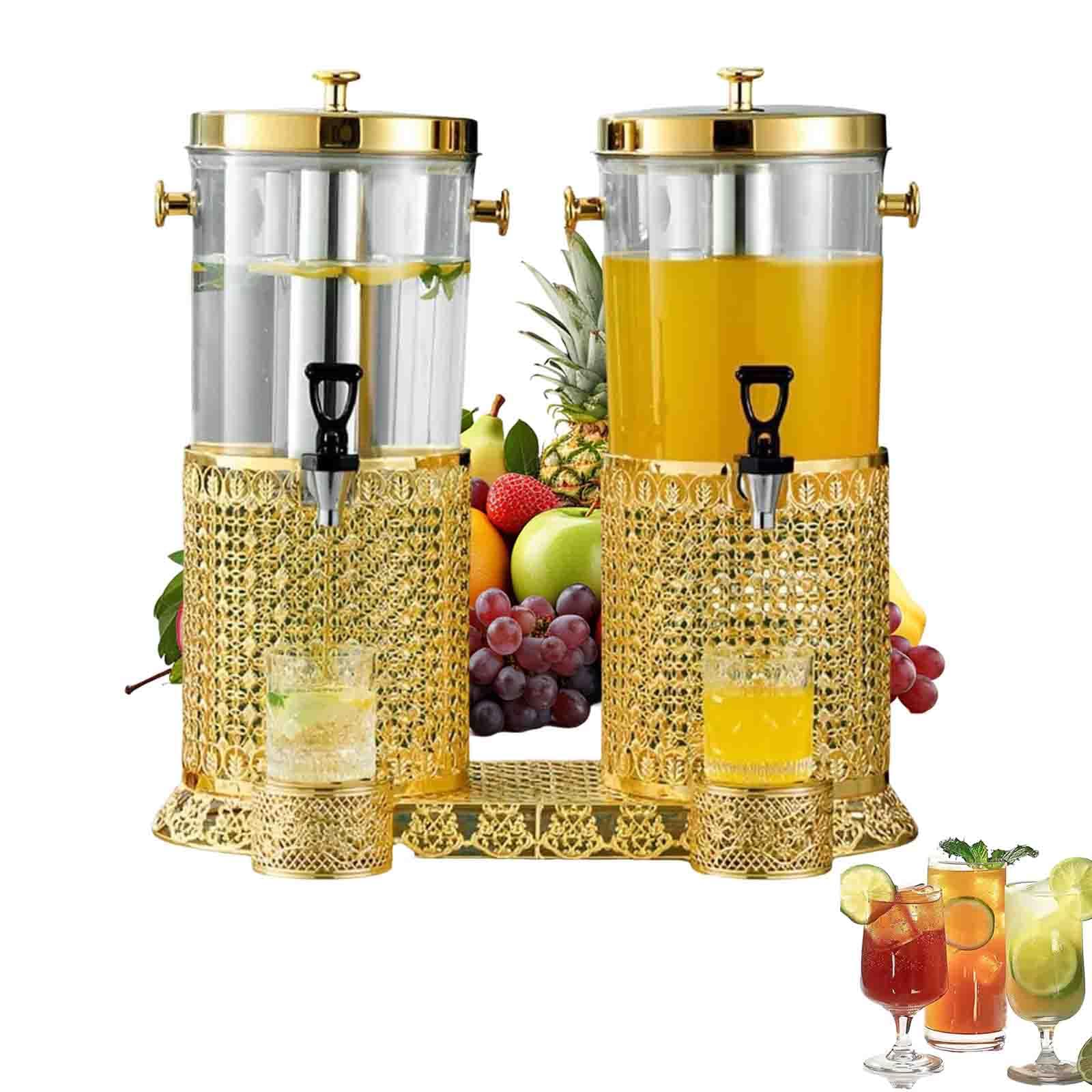 Dispenser per bevande con rubinetto e supporto, dispenser per bevande calde e fredde da 2,2 galloni, per limonata, succo, tè e altro, include nucleo centrale e vassoio antigoccia