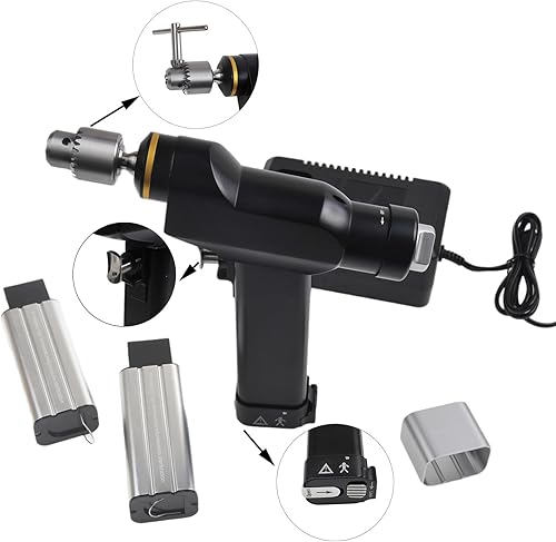 Miniatura 3 de Taladro ortopédico de perforación de hueso canulado veterinario adecuado para agujas Kirschner, caja de esterilización con batería x 2