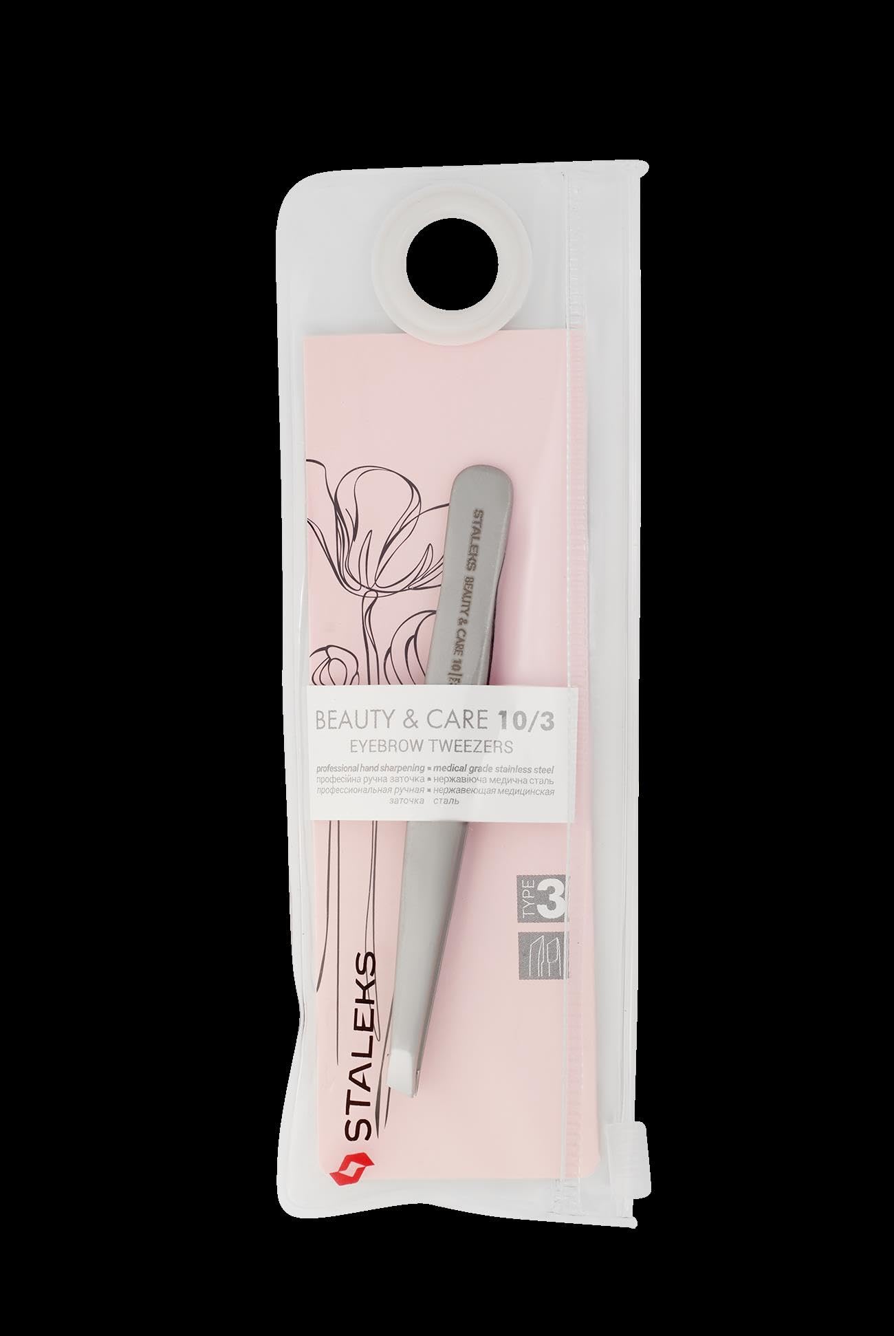 Staleks BEAUTY & CARE 10 TIPO 3 Pinzas para cejas (bordes anchos biselados)