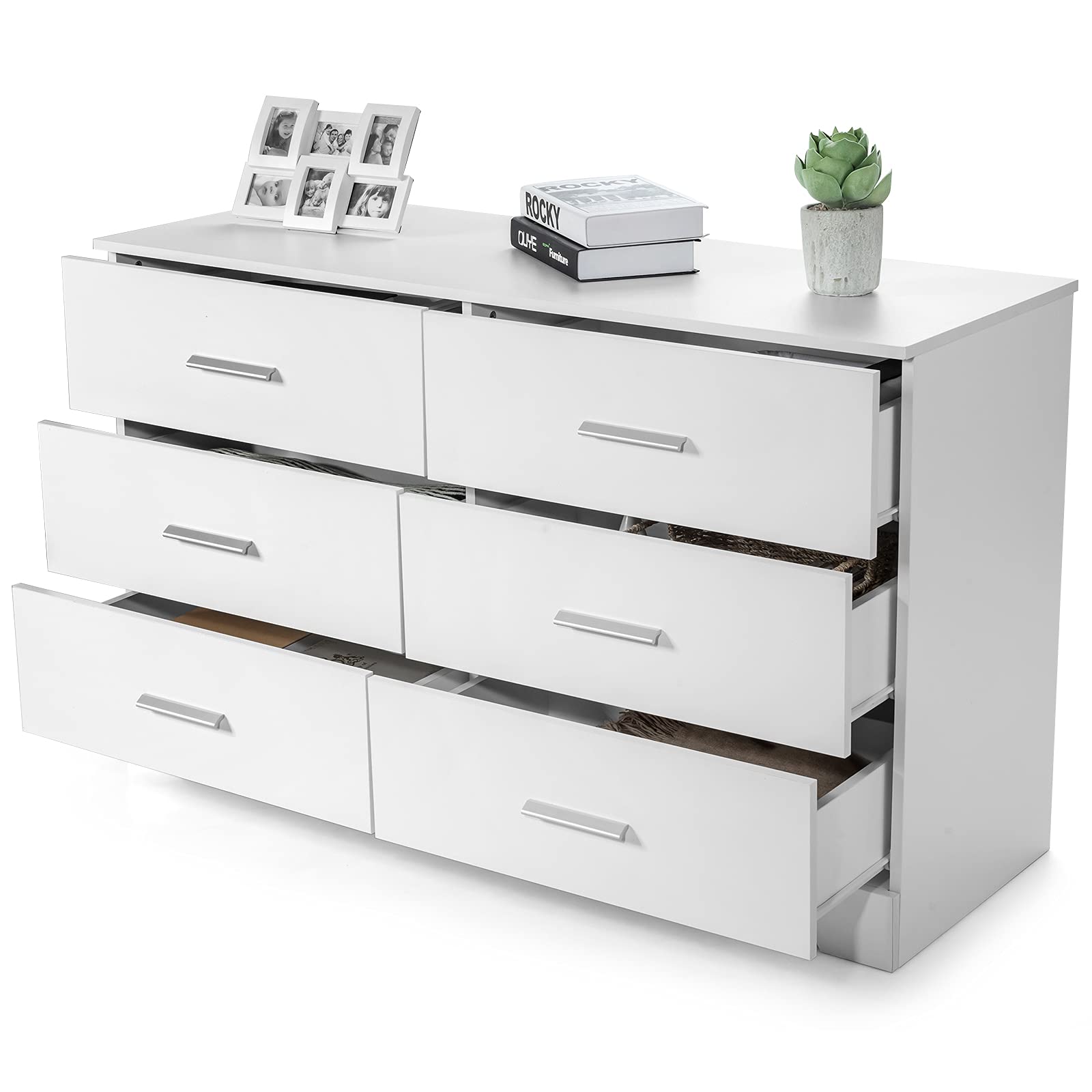 Buy Ererboom 6Drawer Double Chest, 3Tier Wide Dresser, Double Dresser