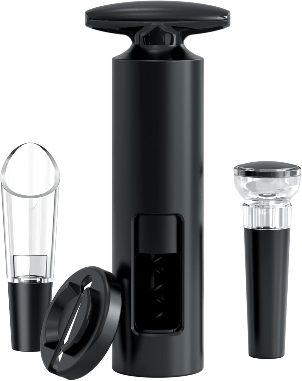 Uinxan Wine Opener Set With Foil Cutter, Base, Pourer, Vacuum Stoppers - Easy Cork Removal Manual Corkscrew - Accessory Gift for Wine Lovers