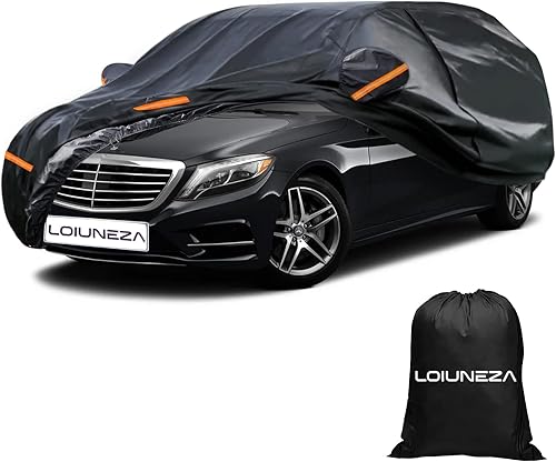 Funda impermeable para automóvil para Mercedes Benz Clase S, 6 capas para exteriores, cubierta exterior completa con puerta con cremallera y bandas