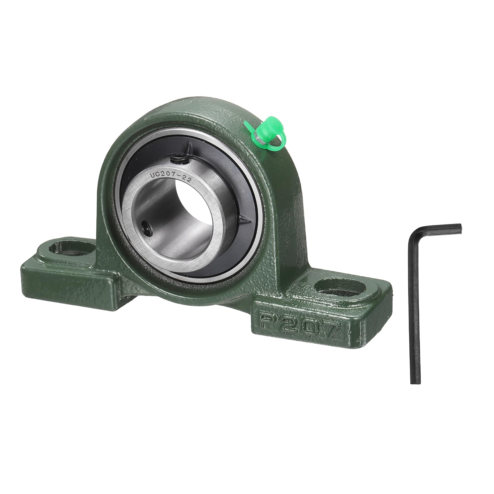 QUARKZMAN UCP207-22 Cuscinetti A Supporto, Foro Da 1-3/8 Pollice Autocentrante, Base In Ghisa Solida, Cuscinetto A Sfere Montato A Flangia In Acciaio Cromato, (ABEC3)
