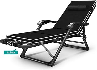 Espreguiçadeira gravidade para jardim, cadeira dobrável reclinável dobrável metal resistente portátil relaxante cama reclinável móveis de jardim para gramado ao ar livre pátio praia acampamento belas paisagens