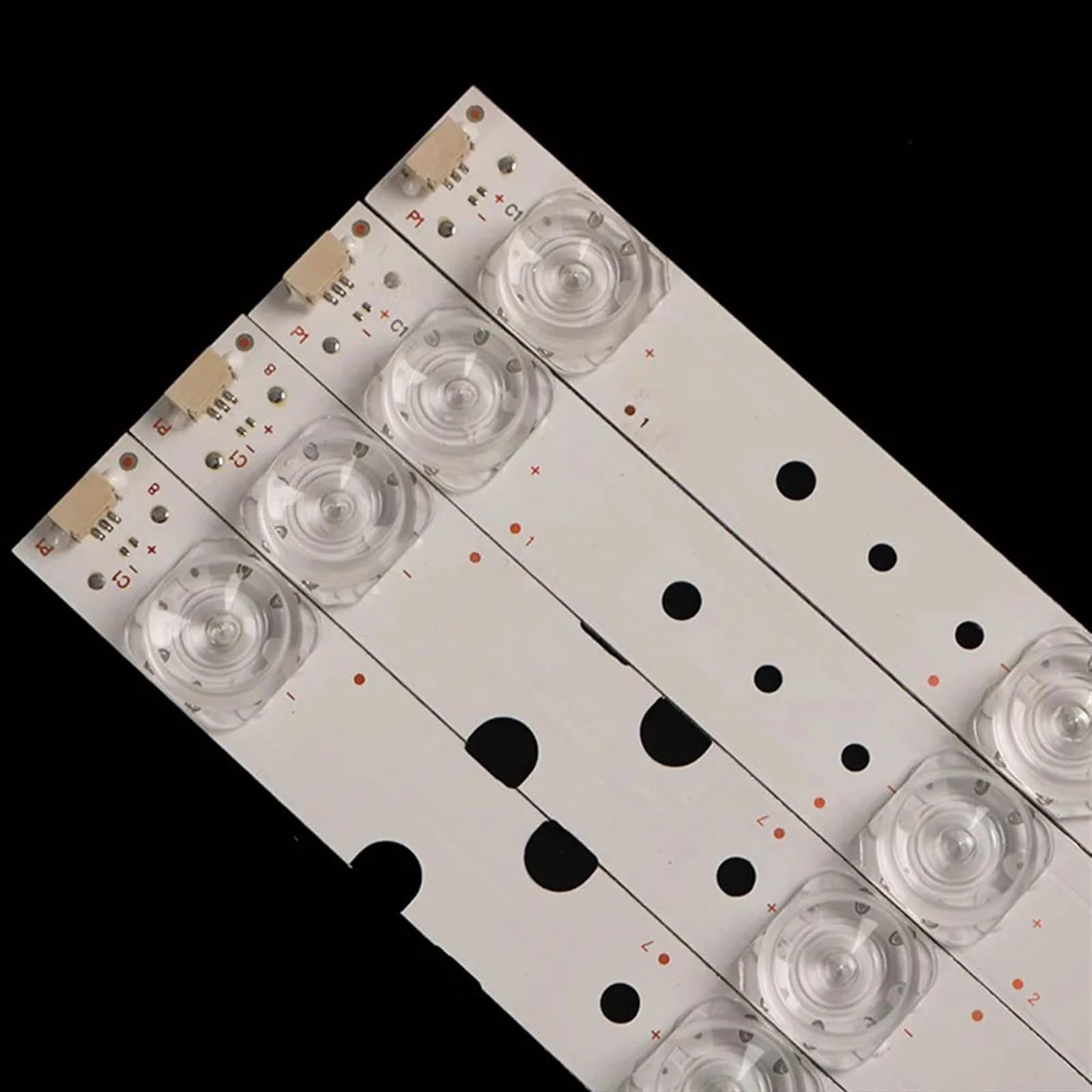 5TV (20 Pezzi) Striscia di Retroilluminazione A LED Compatibile for TCL 55HR330M07B2 55HR330M08A2 V2 55P65US 55U3800C 55P65 55D6 55F6 55L2 4C-LB5508-HR03J PF02J(4PCS(1TV))
