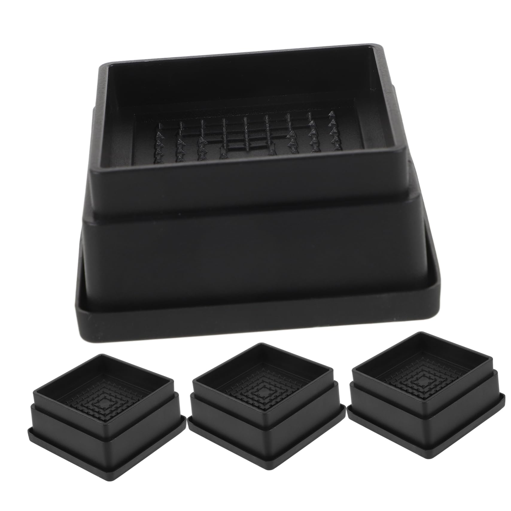 Yardenfun 4pcs Bed Frame Risers Desk Sofa Table Legs Risers Heavy Duty Mattress Lifter