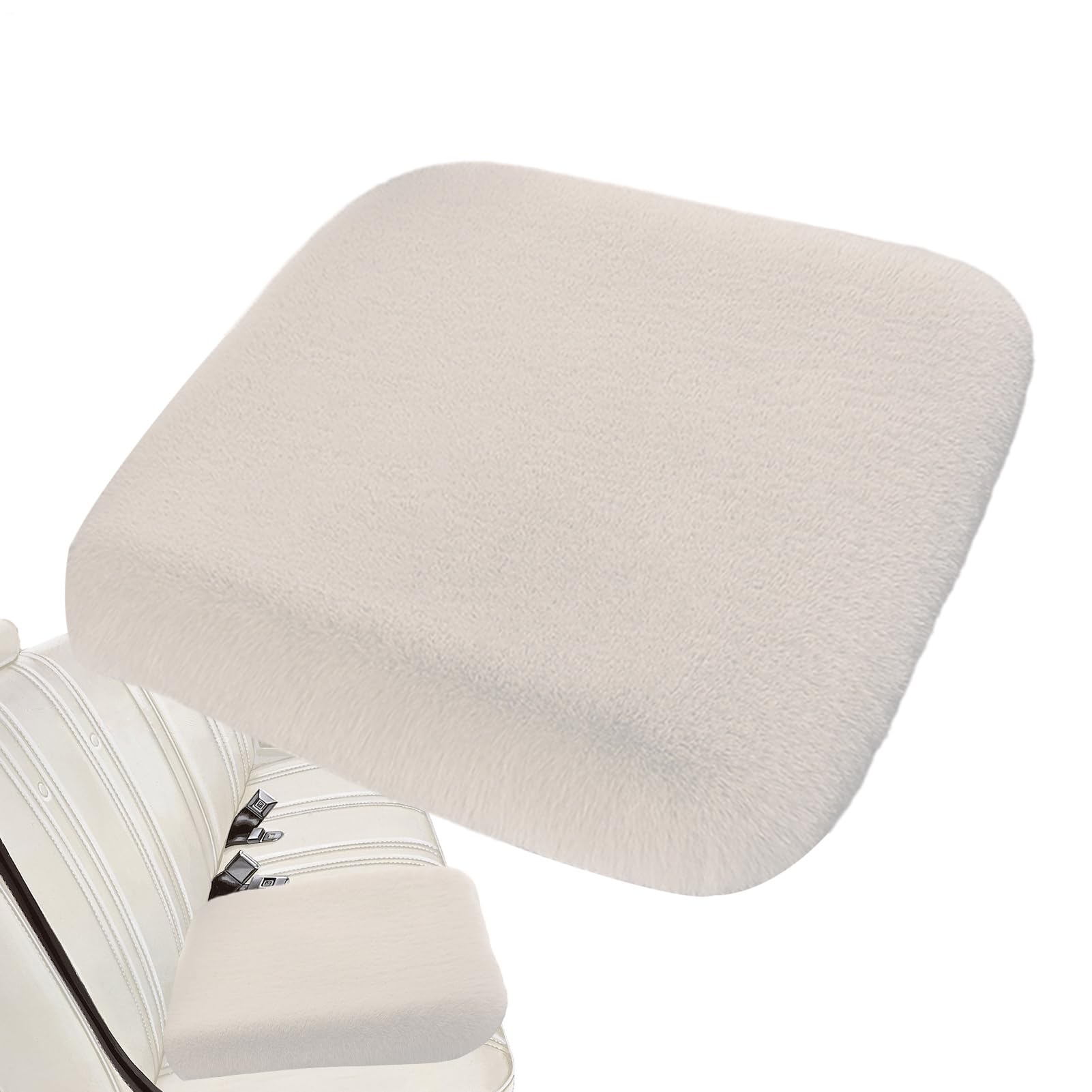 Coussin de siège auto en peluche premium pour un confort d'hiver absolu