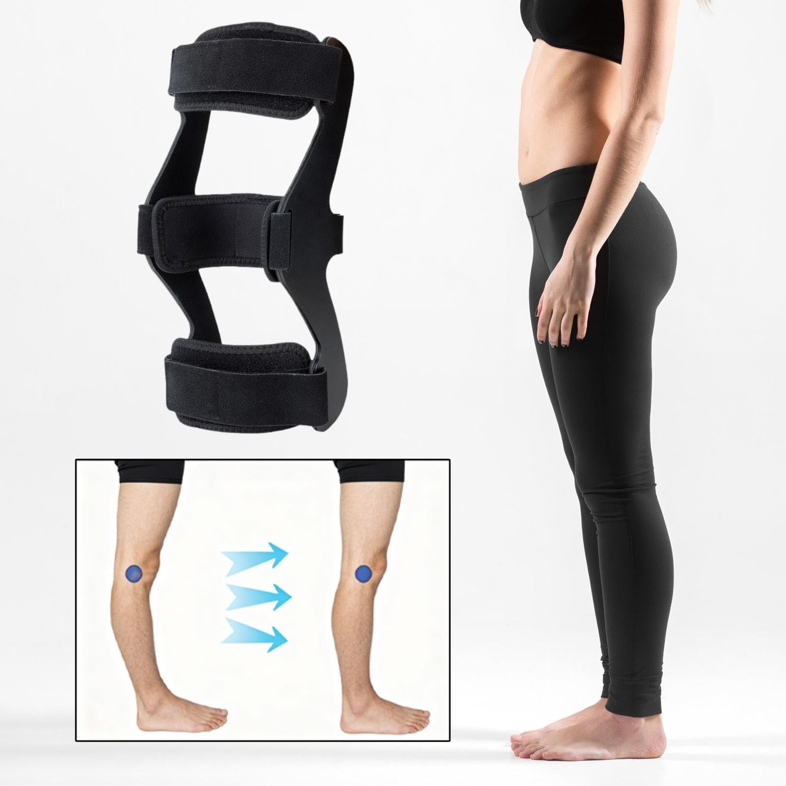 predolo Ginocchiera per iperestensione del ginocchio, supporto ergonomico stabilizzatore regolabile per attività all'aperto, M