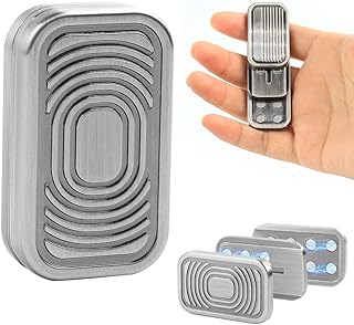 Magnetic Metal Fidget Toys - Metal Push Card Fidget Slider Stress Relief Toy, Menâ€™s EDC Toy Fidget Toy Haptic Coin, Office Desk Toys Gifts for Boyfriend and Father (CP-3)