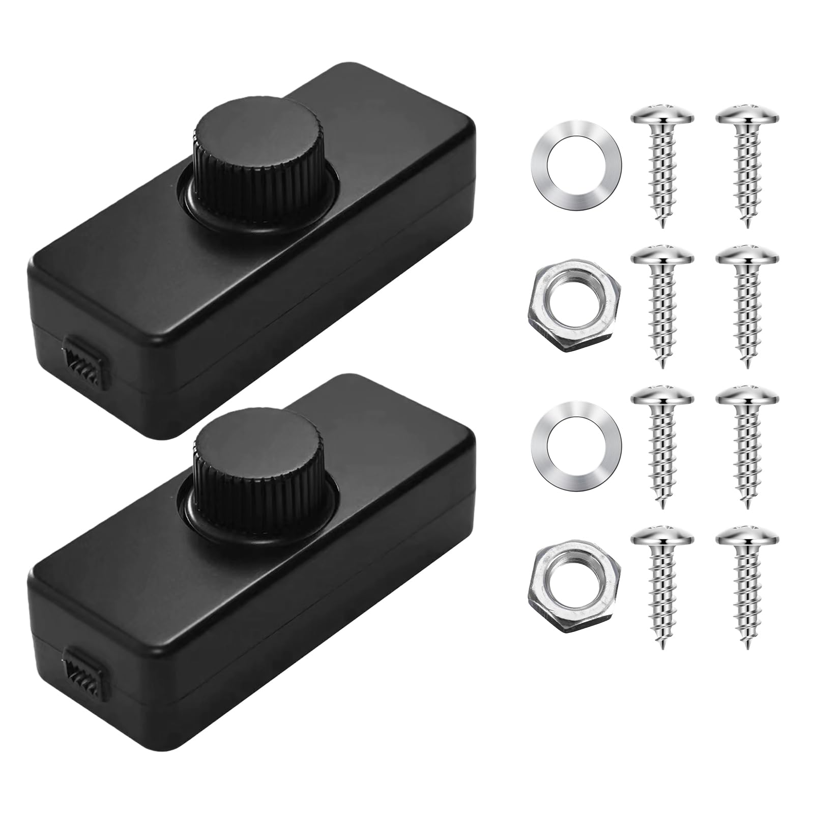 2 reguladores de intensidad para lámparas LED, CA 220-240 V/50 Hz, interruptor de intensidad de intensidad LED, 3 – 100 W, interruptor giratorio, regulador de intensidad para lámparas LED, regulador
