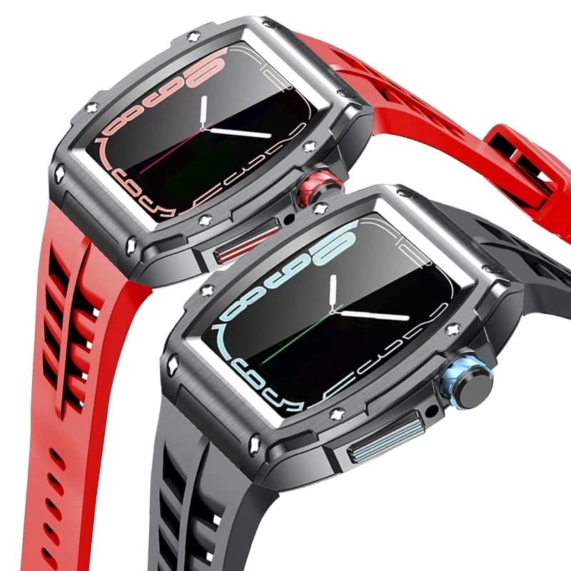 Protéger Apple Watch 44mm avec un Boîtier Antichoc et Bracelet Caoutchouc - 5