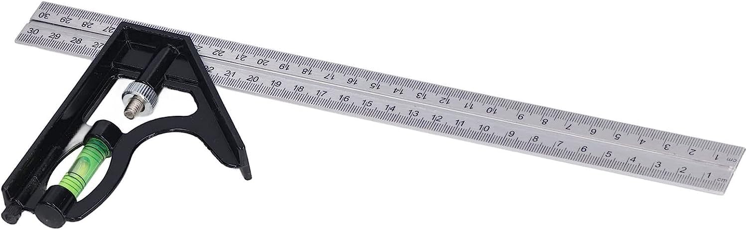Regla de ángulo, Regla Cuadrada, escuadra combinada, Regla de ángulo Recto, medición precisa portátil 0 300 mm Cuadrados de Carpintero for construcción for carpintería