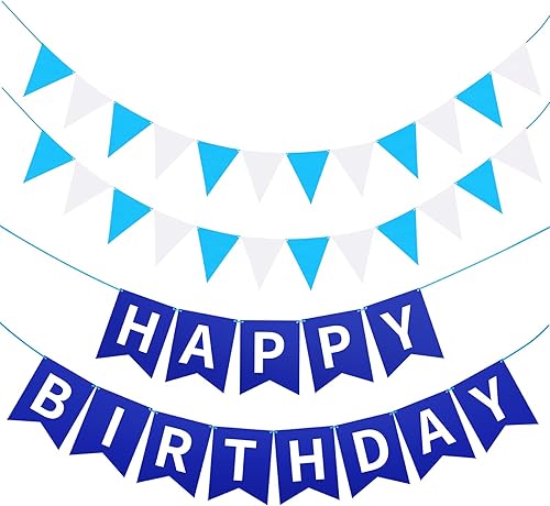 Guirnalda colorida de feliz cumpleaños, 2 banderines de tela de fieltro, decoraciones de fiesta de feliz cumpleaños, varios colores, decoraciones de