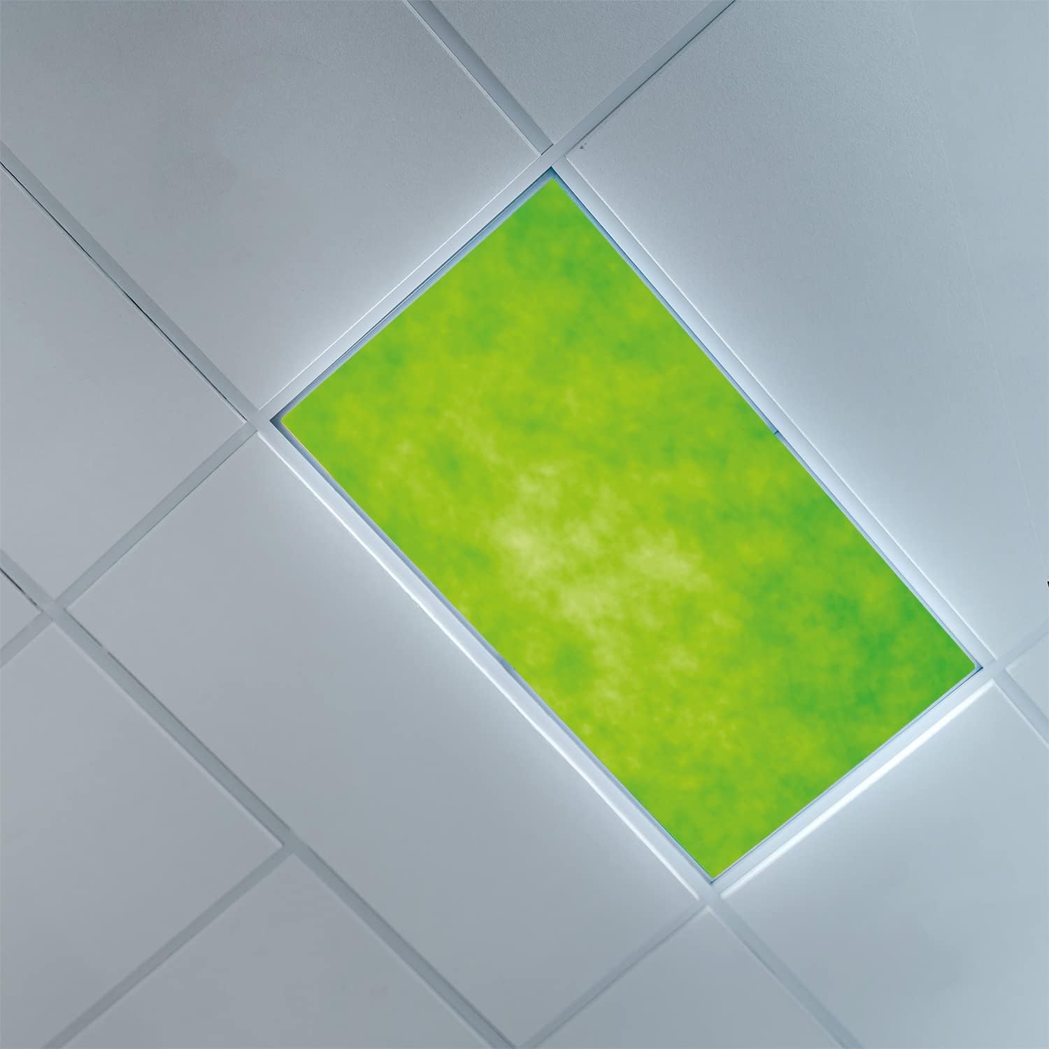 Fluorescent Light Covers for Ceiling Light Diffuser PanelsLime Green PatternLight Filters