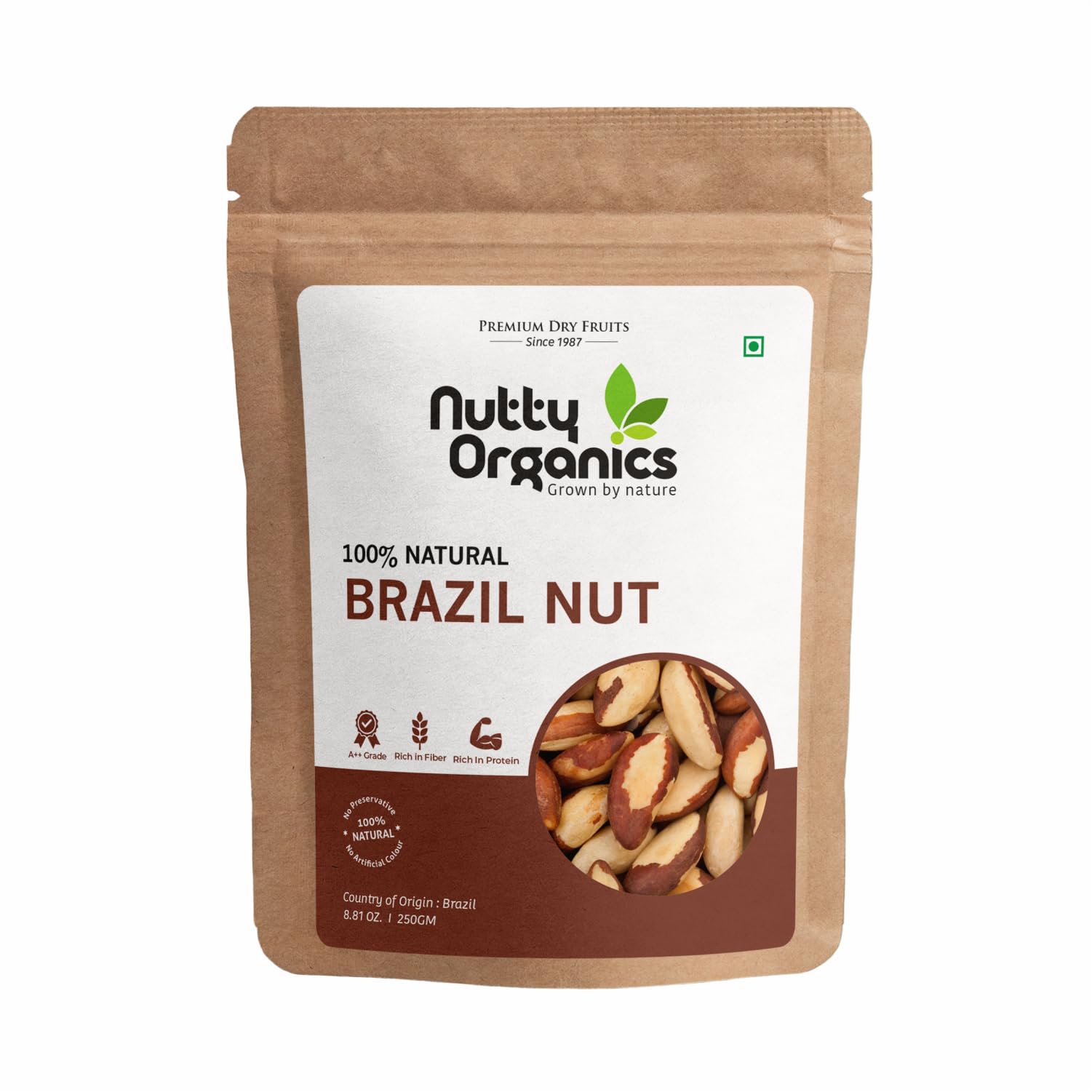 NUTTY ORGANICS Brazil Nuts - 250G (Grade A ++ Nuts, Premium Jumbo Size, Imported) - Richest Natural Source Of Selenium (B0CPY5CK3R) Amazon Price History, Amazon Price Tracker