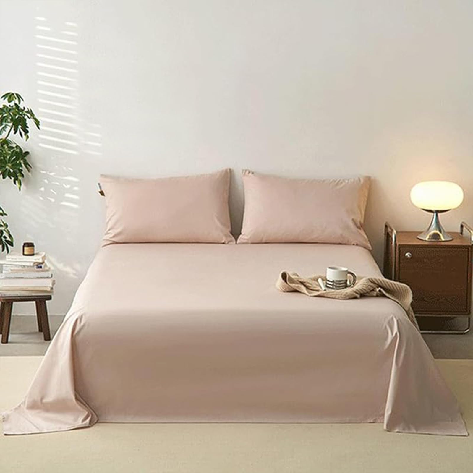 Bettlaken ohne Gummizug 245 x 270 cm 100% Baumwolle