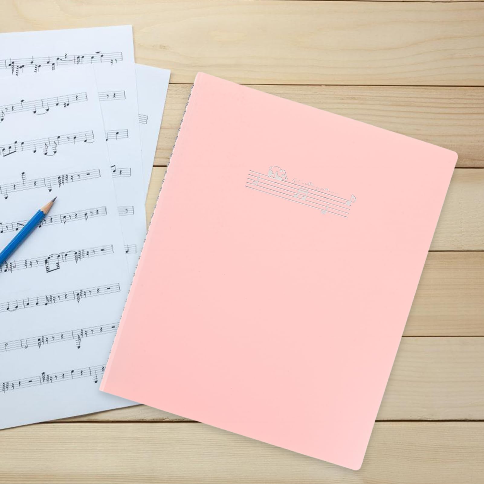 Carpeta de Partituras A4 Transparente Tapa Abatible 2 Unidades | Pp, Guarda Numerosas Hojas A4, para Estudiantes y Músicos, Uso Versátil Revistas y Partituras