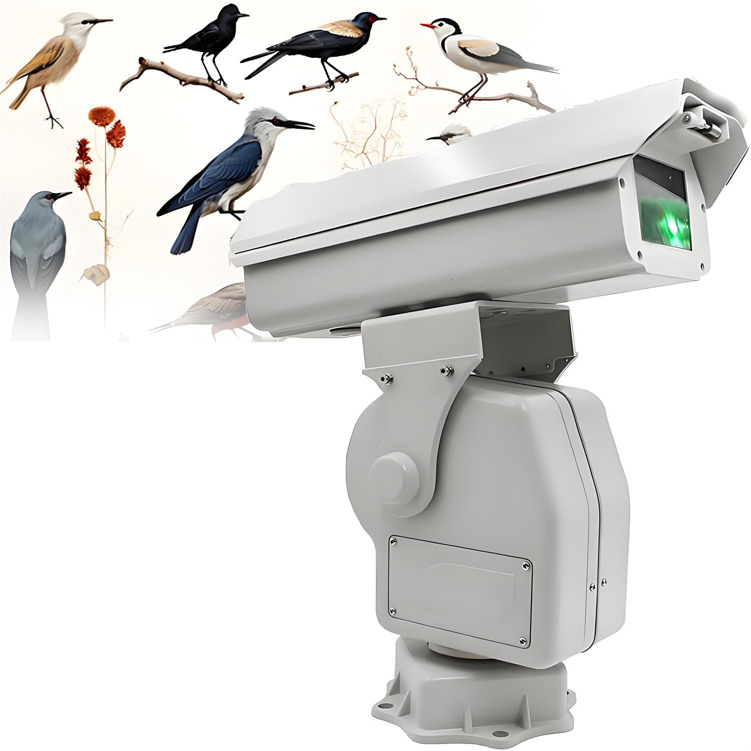 Automatic Bird Repellent Las-er Deterrent with APP Control, 360° Laser Bird Repellent Protects Windturbines/Substations/Heritage Buildings, Automatic Cruise, For Chaser Pigeons, Starlings Lineicon