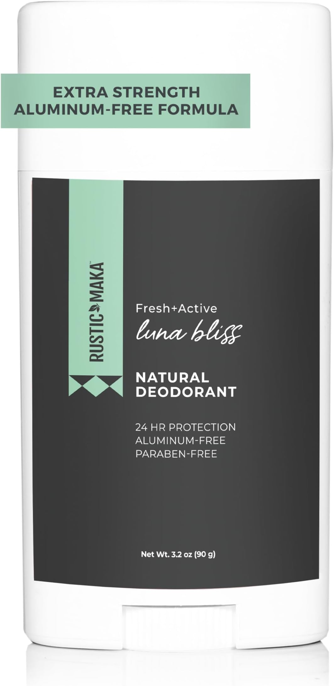 Natural Deodorant, Luna Bliss, Baking Soda-Free, Activated Charcoal + Magnesium, Continuous Odour Control