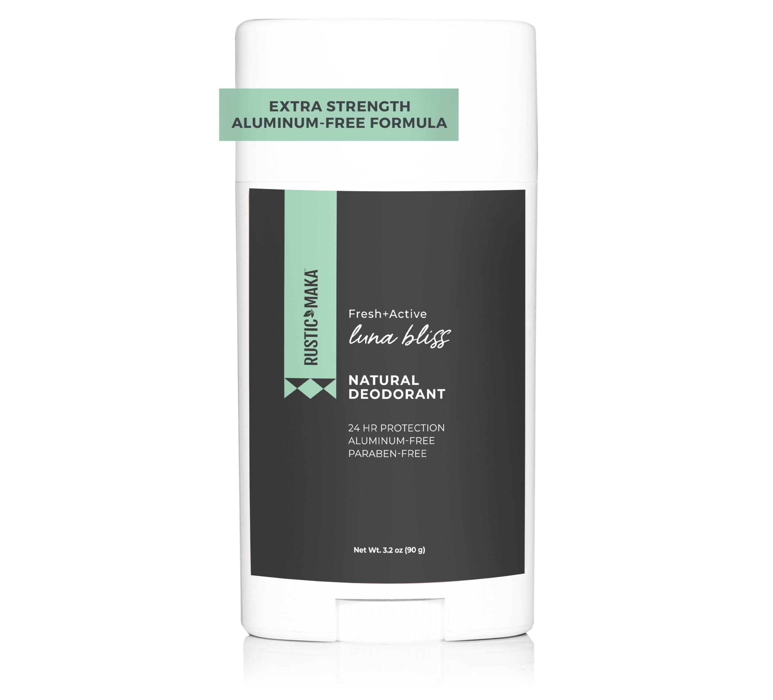 Rustic MakaNatural Deodorant for Women, Luna Bliss, Cruelty-Free, Aluminum-Free, Paraben-Free, No Baking Soda, Activated Charcoal + Magnesium