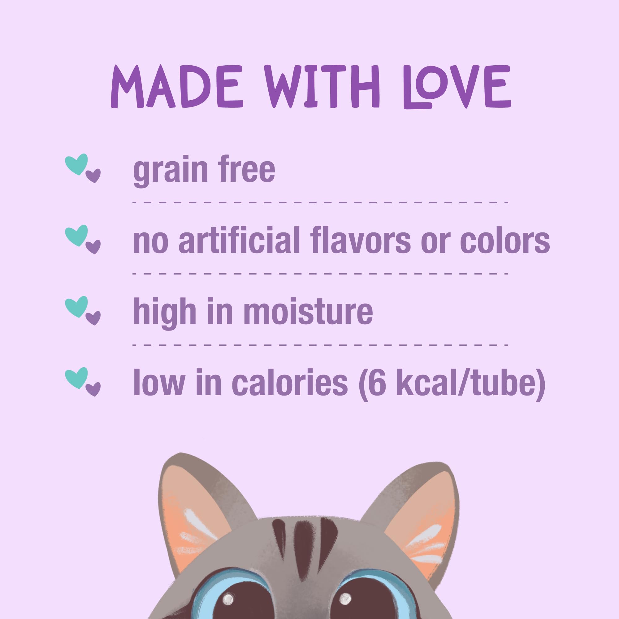 LOVE, NALA Lickable Cat Treats – Grain-Free Squeeze Up Mousse Puree for Cats – Natural, Tasty Wet Cat Treats – Tuna & Salmon Flavor – 24-Pack