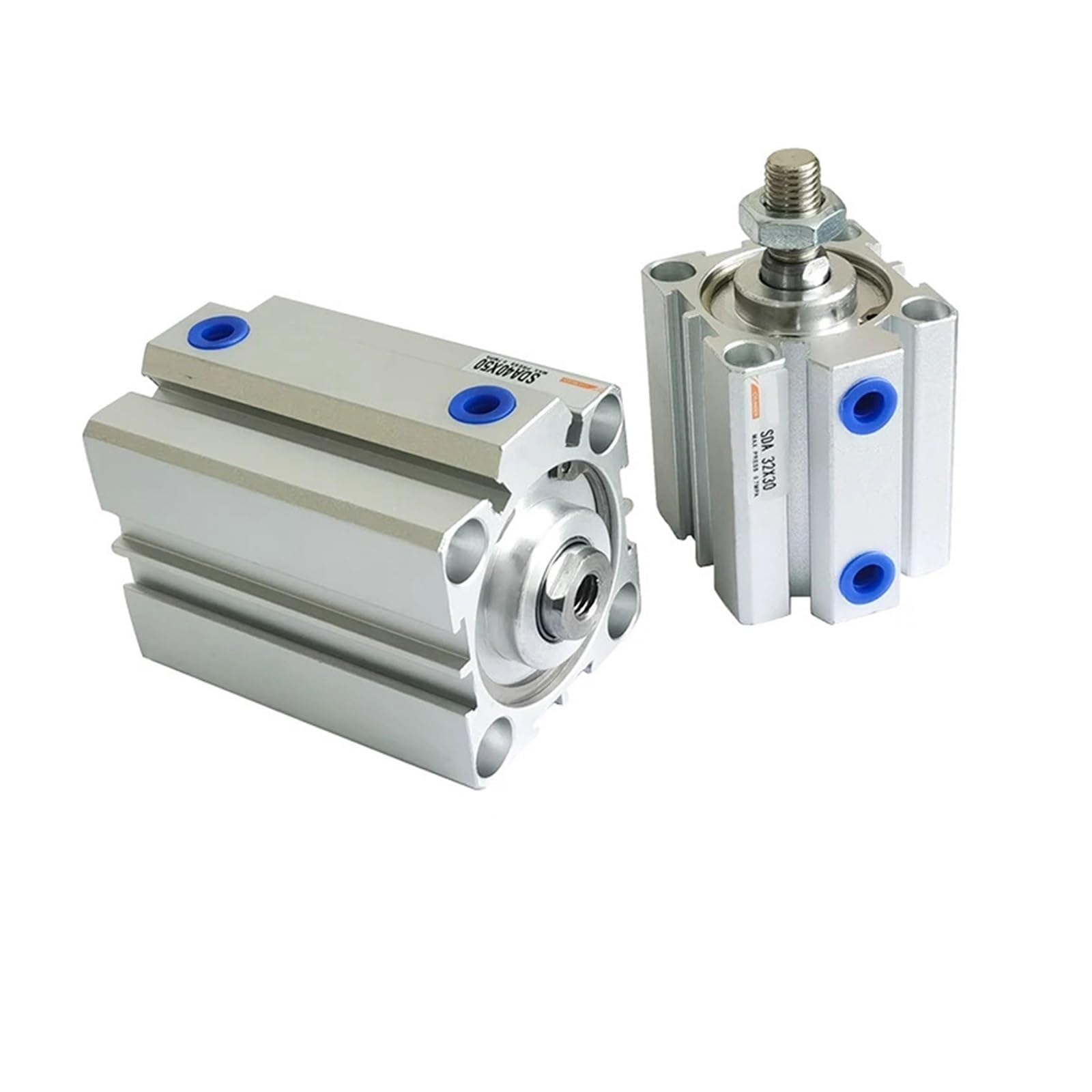 Cylindre double effet compact SDA25 course 45mm en aluminium pour mini système pneumatique