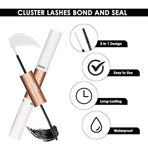 Miniatura 4 de Kit de extensiones de pestañas para bricolaje, 320 unidades, racimos de pestañas individuales 30D 40D, kit de extensiones de pestañas rizadas con