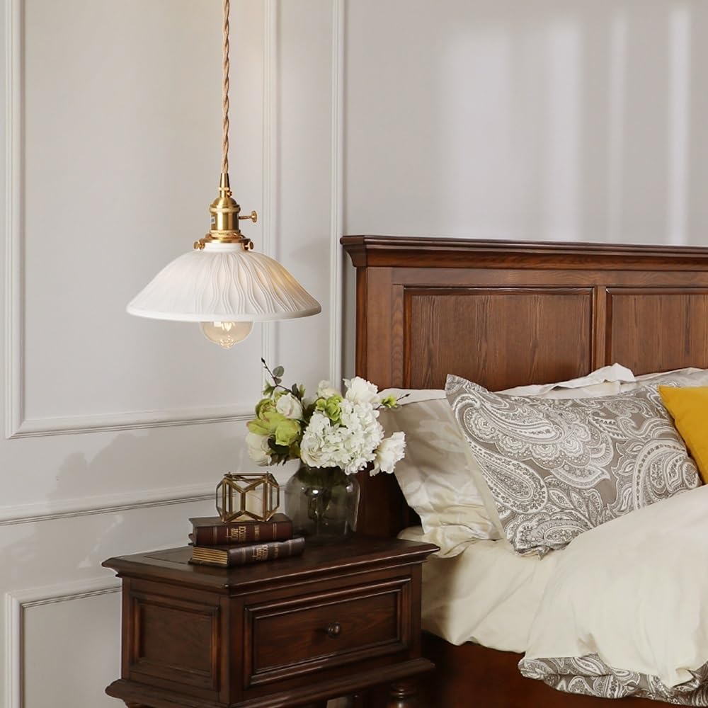 Jadssox Biała ceramiczna lampa wisząca Gold wisząca lampa sufitowa