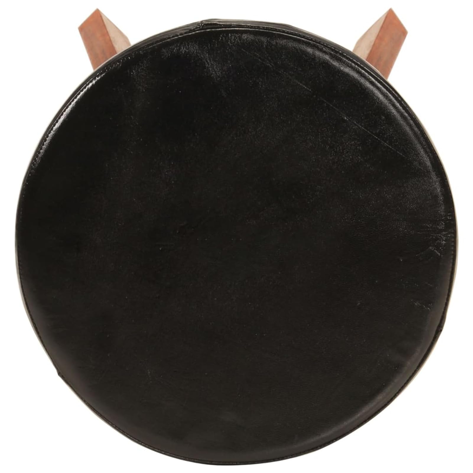 Homgoday Taburetes de bar de 2 piezas de piel auténtica y madera maciza de acacia, silla de oficina, silla de oficina, bar, silla de escritorio, para dormitorio o salón