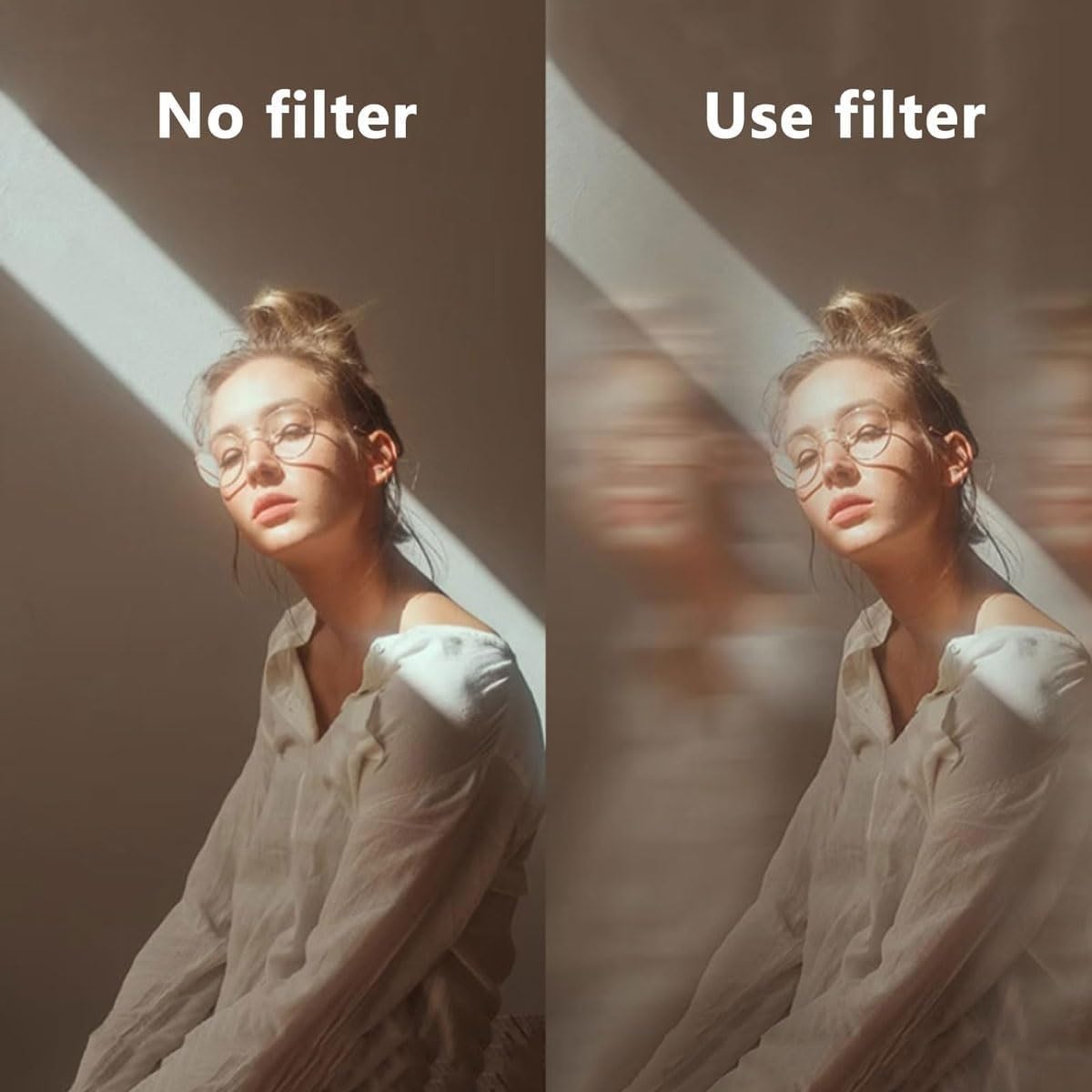 Filtro prismático para cámara de Mano con Efecto de Deslizamiento dinámico: Lente de Cristal óptico HD Ajustable con Efectos Especiales para fotografía y vídeos Musicales.(100mm)