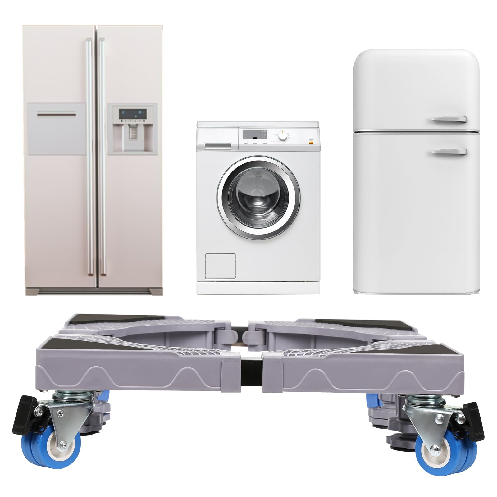 Base Regolabile Per Lavatrice E Frigorifero NIUXX Con 8 Piedini E 4 Ruote | Antivibrante E Mobile - Foto 4