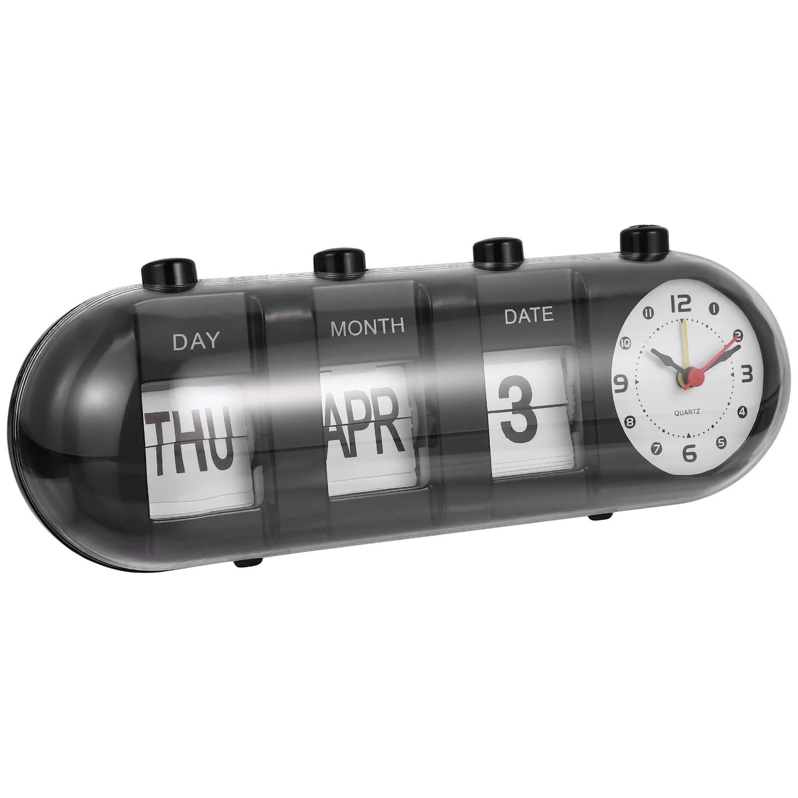 Digital Calendar Clock with Large Display for Elderly - 5 Alarms and 3 Medication Reminders - Ideal for Dementia and Visual Impairment with Automatic Brightness Adjustment (Balck)