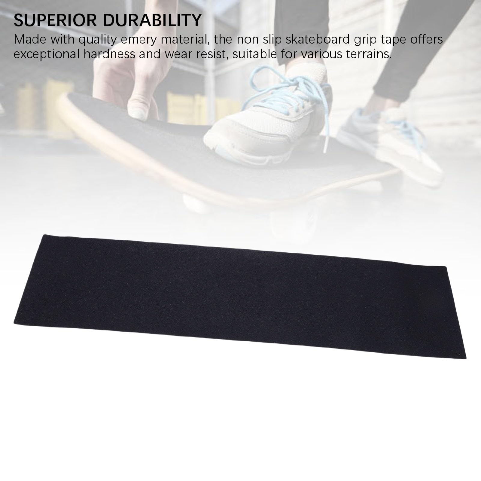 Lot de 10 feuilles de ruban adhésif antidérapant pour longboard, matériau émeri de qualité supérieure, 81 cm, pour patineurs intermédiaires avancés, double coup de pied (Bord long)